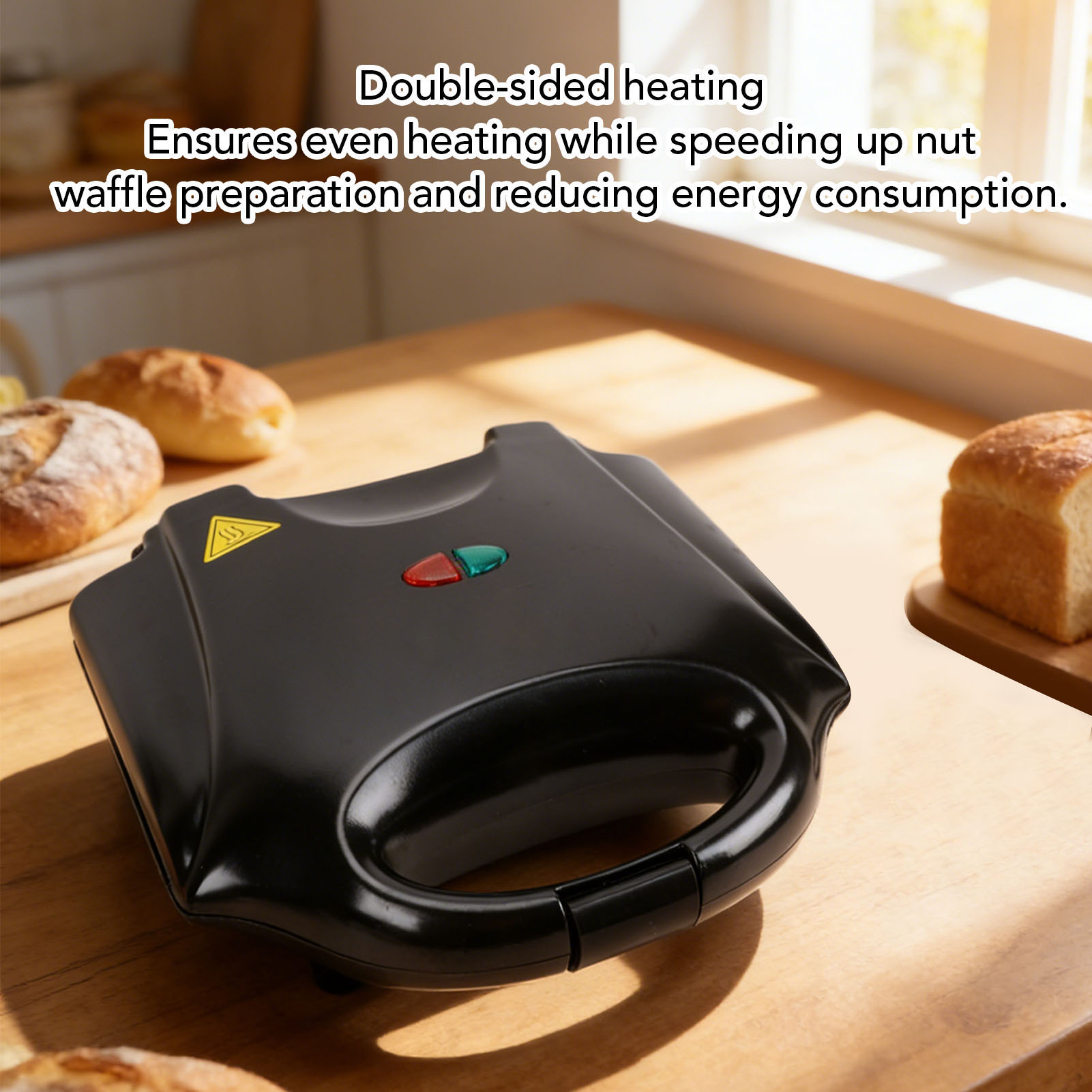 Mini Waffle Maker Machine - ماكينة صنع كعك الجوز 750 واط