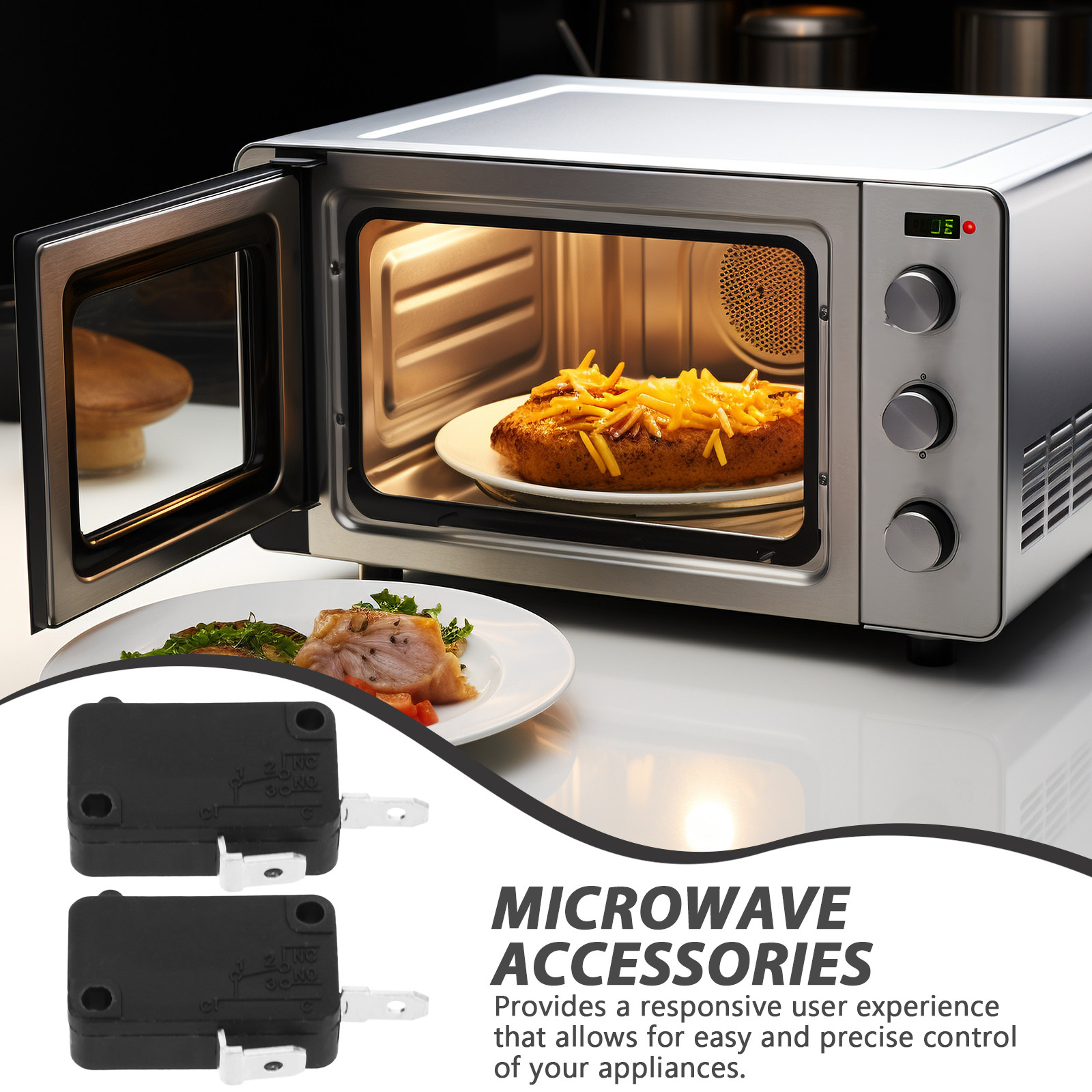 Home Appliances - قطعتان من مفتاح المايكرو ذو 2