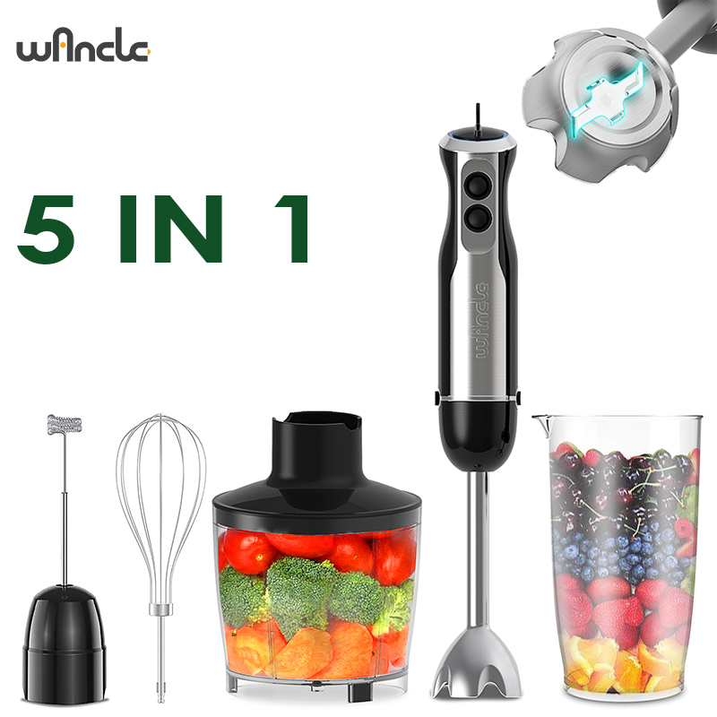 Wancle الكهربائية الغمر خلاط ي - مراجعة Immersion Hand Blender Set وسعره