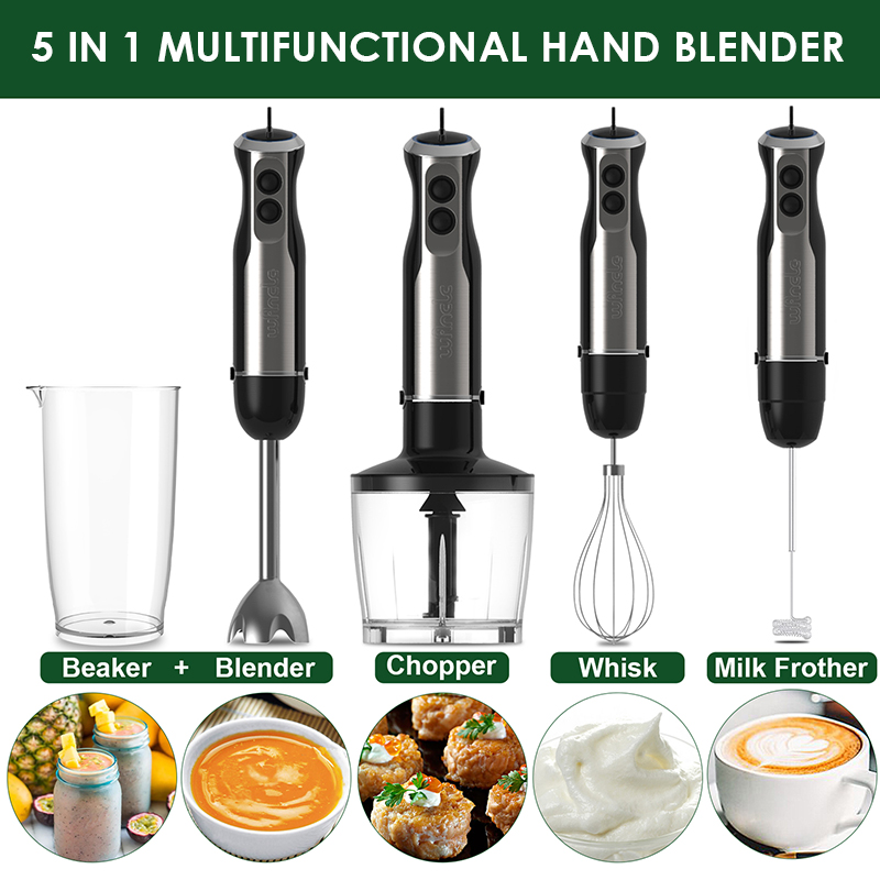 Wancle الكهربائية الغمر خلاط ي - مراجعة Immersion Hand Blender Set وسعره